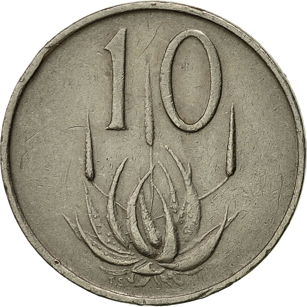 South Africa, 10 Cents, 1965, VF(30-35), Nickel, KM:68.1