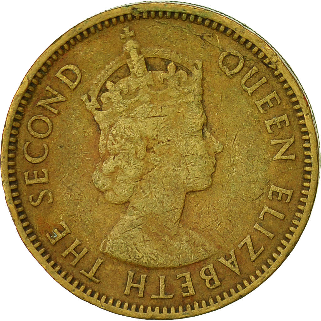 Hong Kong, Elizabeth II, 10 Cents, 1960, EF(40-45), Nickel-brass, KM:28.1
