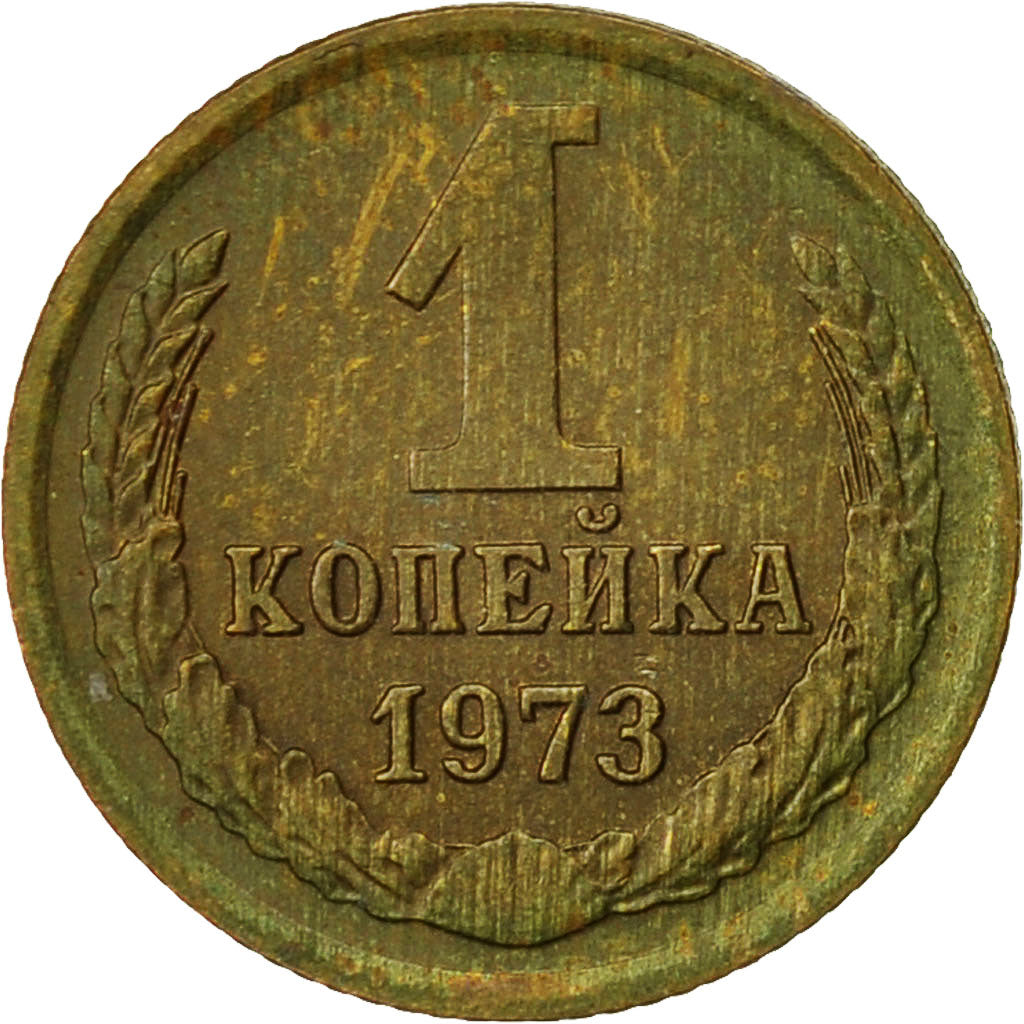 Russia, Kopek, 1973, Saint-Petersburg, VF(30-35), Brass, KM:126a