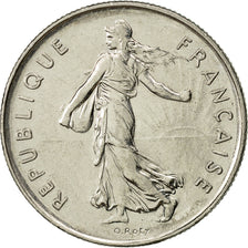 France, Semeuse, 5 Francs, 1987, Paris, AU(55-58), Nickel Clad Copper-Nickel