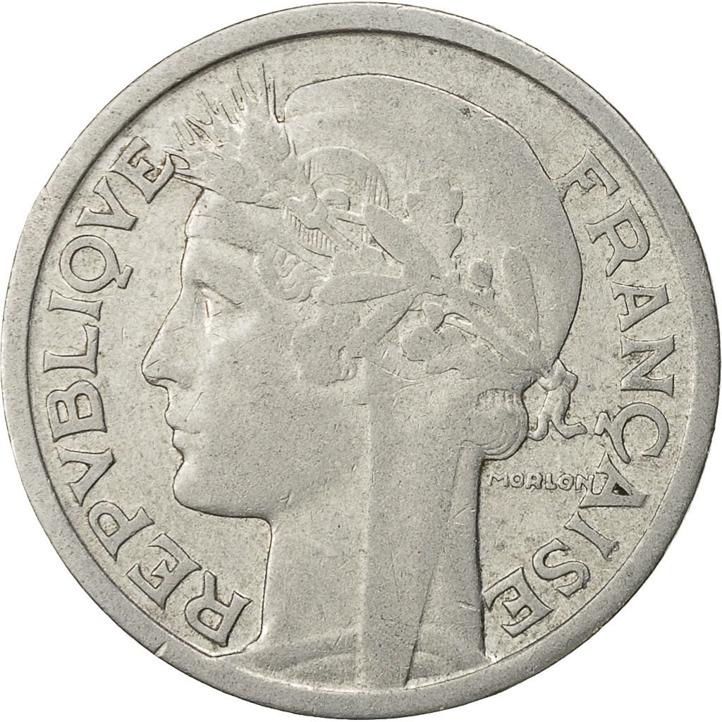 Francia, Morlon, 2 Francs, 1941, Paris, BB, Alluminio, KM:886a.1