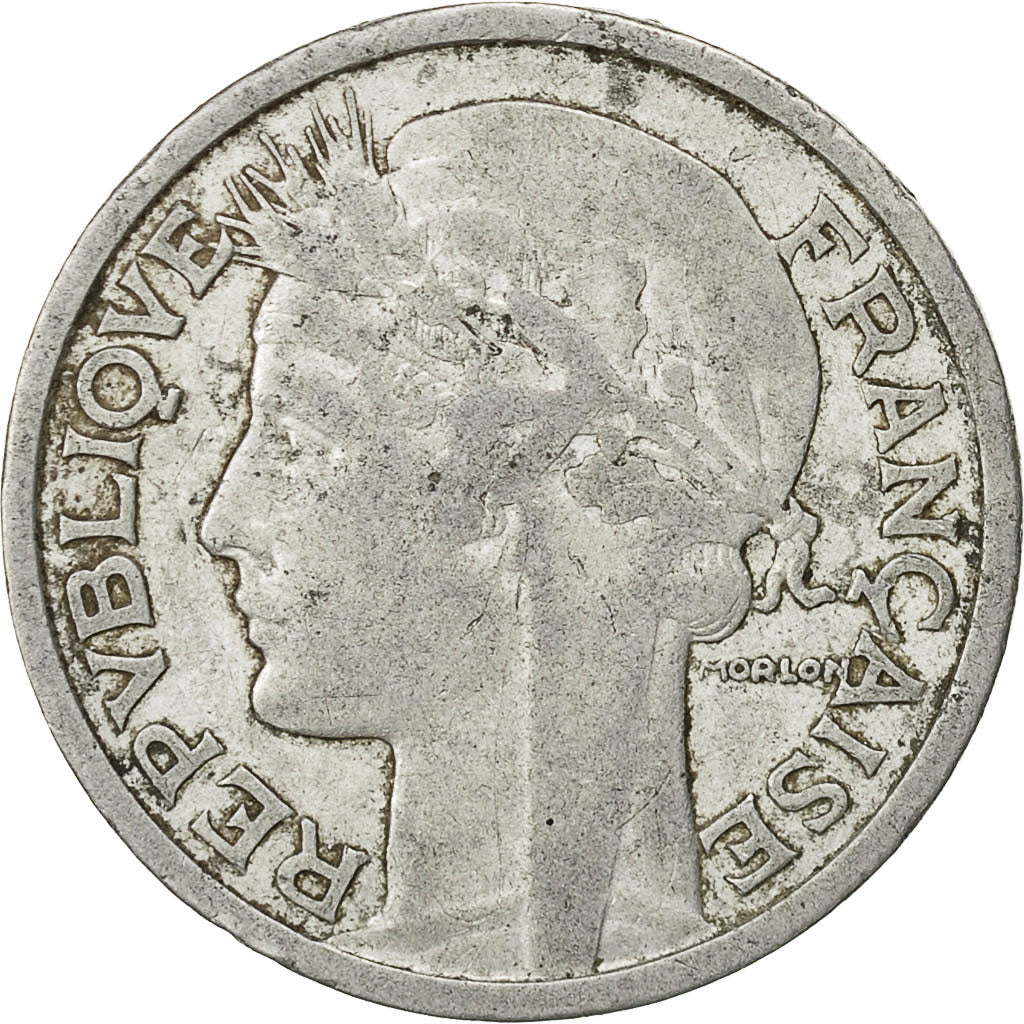 France, Morlon, 2 Francs, 1948, Beaumont - Le Roger, VF(30-35), Aluminum