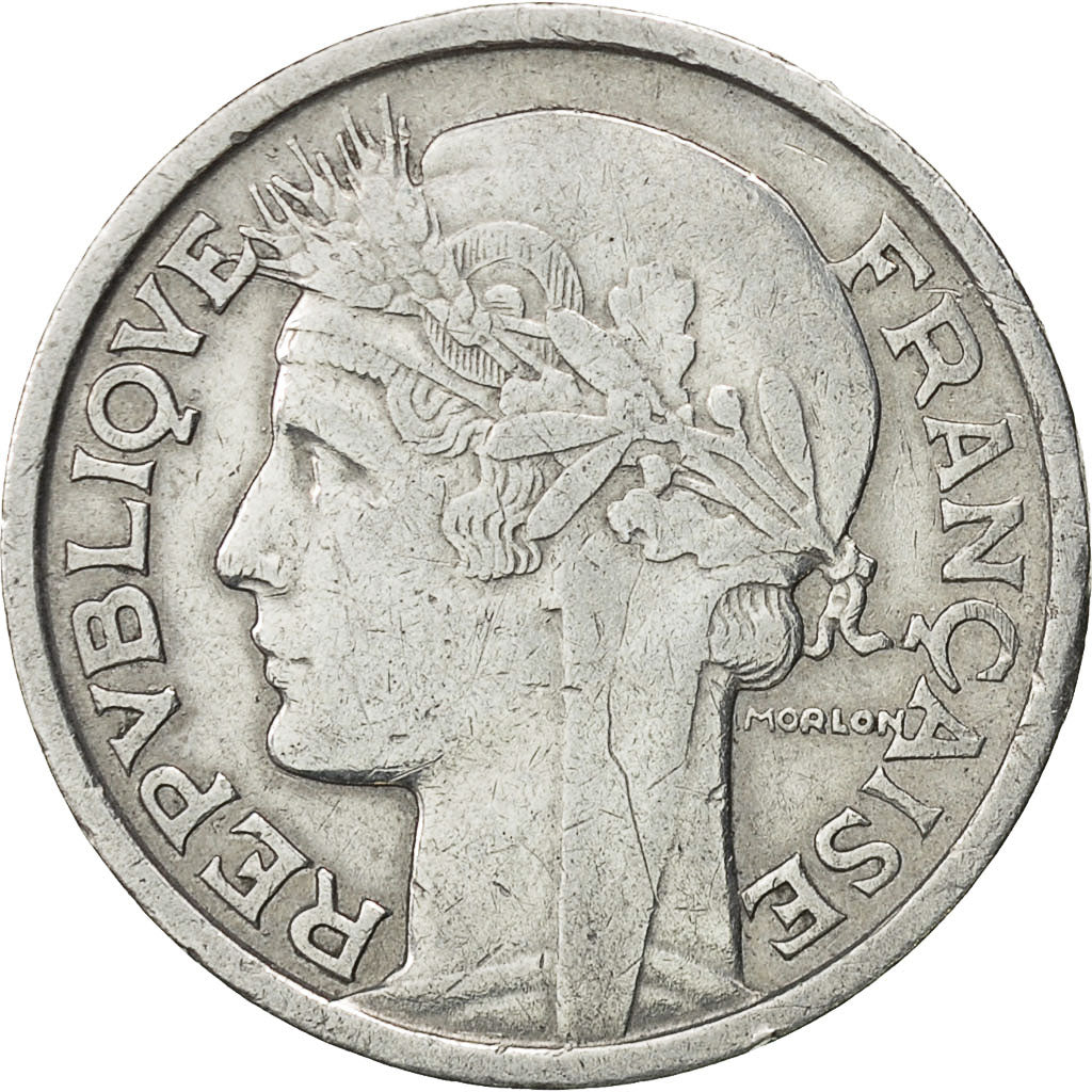 Francia, Morlon, 2 Francs, 1947, Paris, SPL-, Alluminio, KM:886a.1