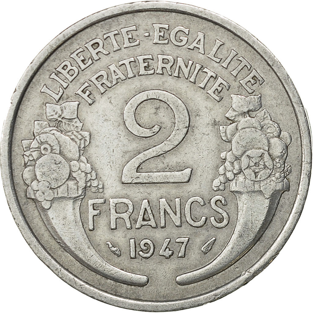 Francia, Morlon, 2 Francs, 1947, Paris, SPL-, Alluminio, KM:886a.1
