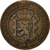 Luxembourg, William III, 10 Centimes, 1865, Paris, EF(40-45), Bronze, KM:23.2