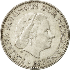Netherlands, Juliana, Gulden, 1954, EF(40-45), Silver, KM:184