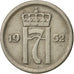 Noruega, Haakon VII, 25 Öre, 1952, MBC, Cobre - níquel, KM:401