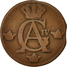 Sweden, Gustaf IV Adolf, 1/2 Skilling, 1809, EF(40-45), Copper, KM:565