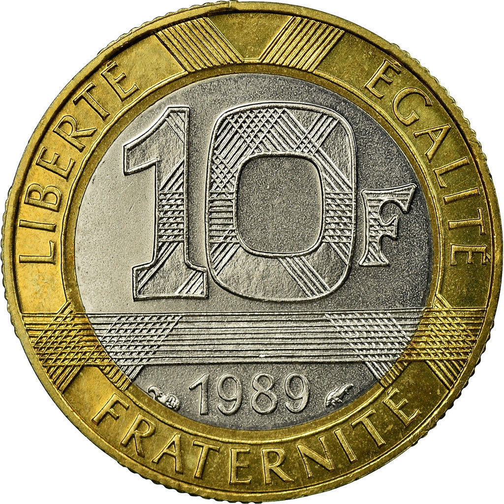 Moneta, Francia, Montesquieu, 10 Francs, 1989, FDC, Bi-metallico, KM:969