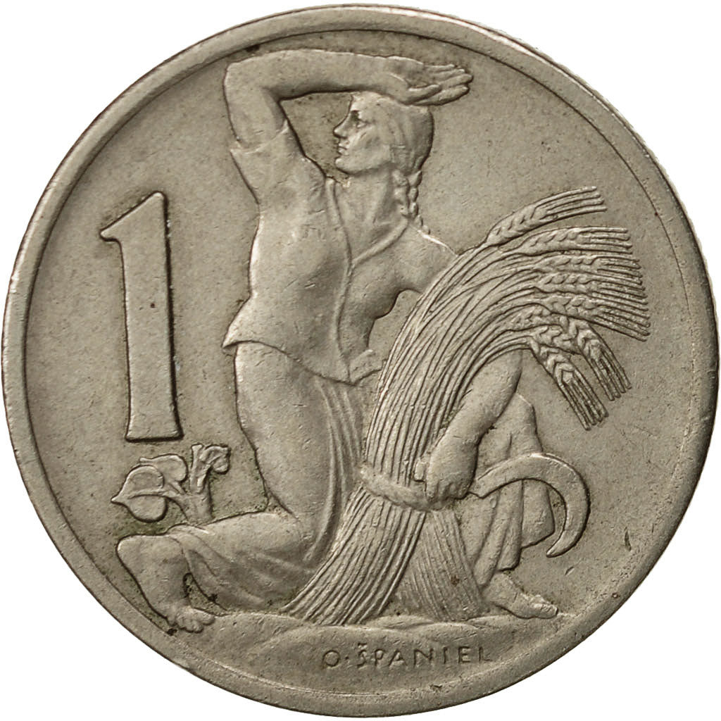 Czechoslovakia, Koruna, 1937, EF(40-45), Copper-nickel, KM:4