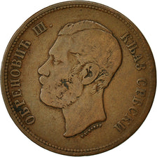 Serbia, Obrenovich Michael III, 10 Para, 1868, VF(30-35), Bronze, KM:3