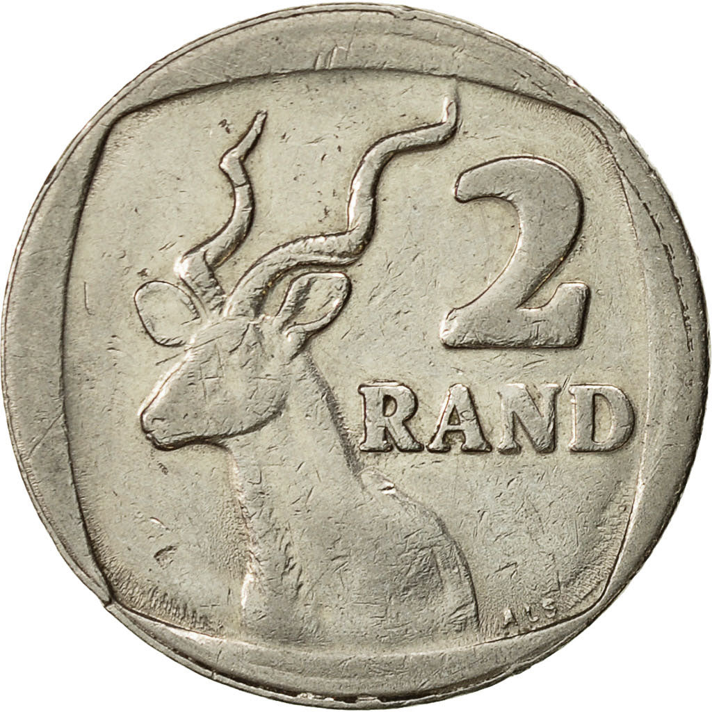 Sudáfrica, 2 Rand, 1990, MBC+, Níquel chapado en cobre, KM:139