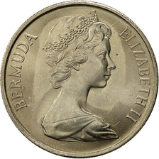 Bermuda, Elizabeth II, 25 Cents, 1973, AU(50-53), Copper-nickel, KM:18