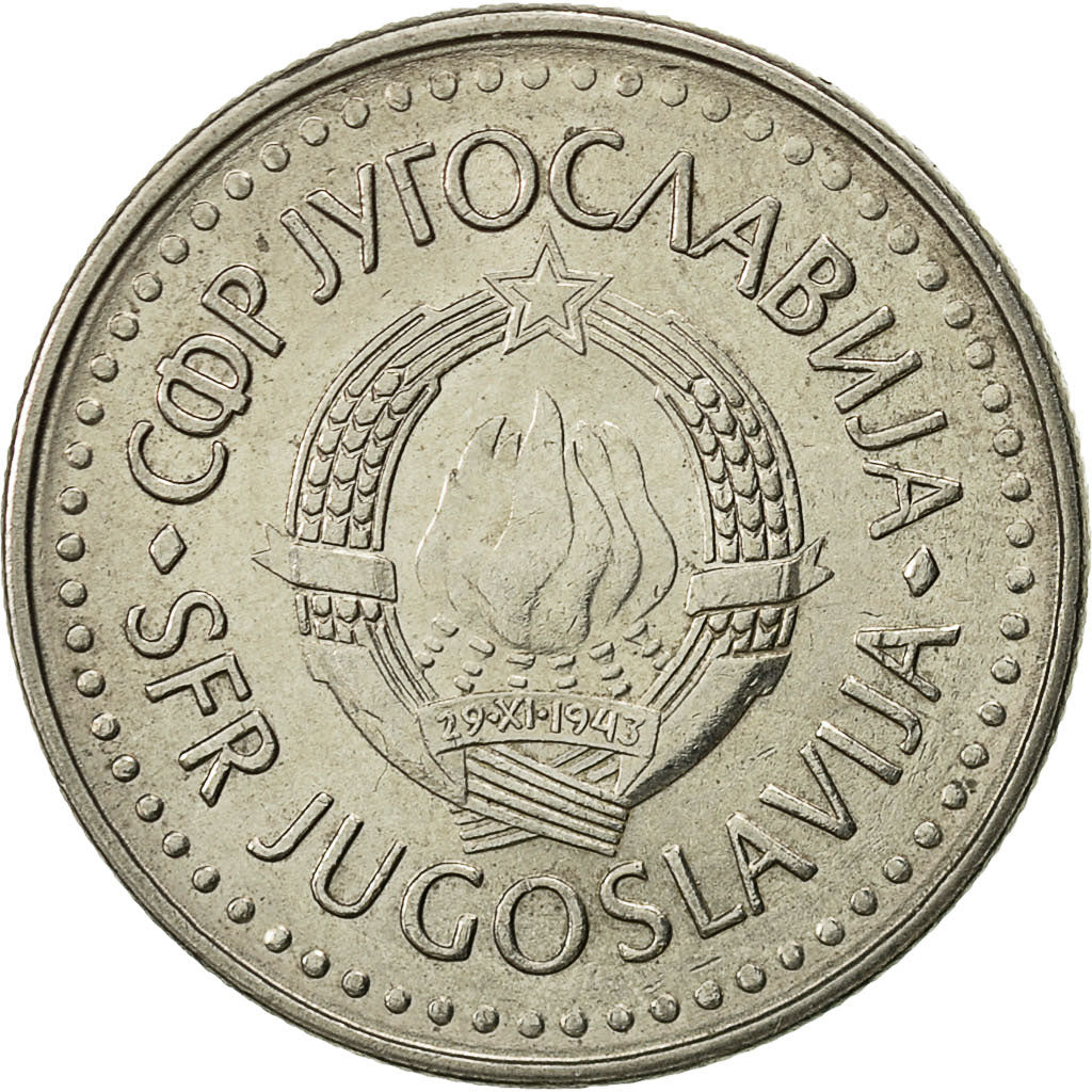 Iugoslavia, 50 Dinara, 1987, BB, Rame-nichel-zinco, KM:113