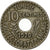 Moneta, Tunisia, Muhammad al-Nasir Bey, 10 Centimes, 1920, Paris, EF(40-45)