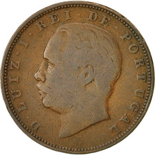 Portugal, Luiz I, 10 Reis, 1885, EF(40-45), Bronze, KM:526