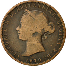 Jersey, Victoria, 1/13 Shilling, 1870, VF(30-35), Bronze, KM:5