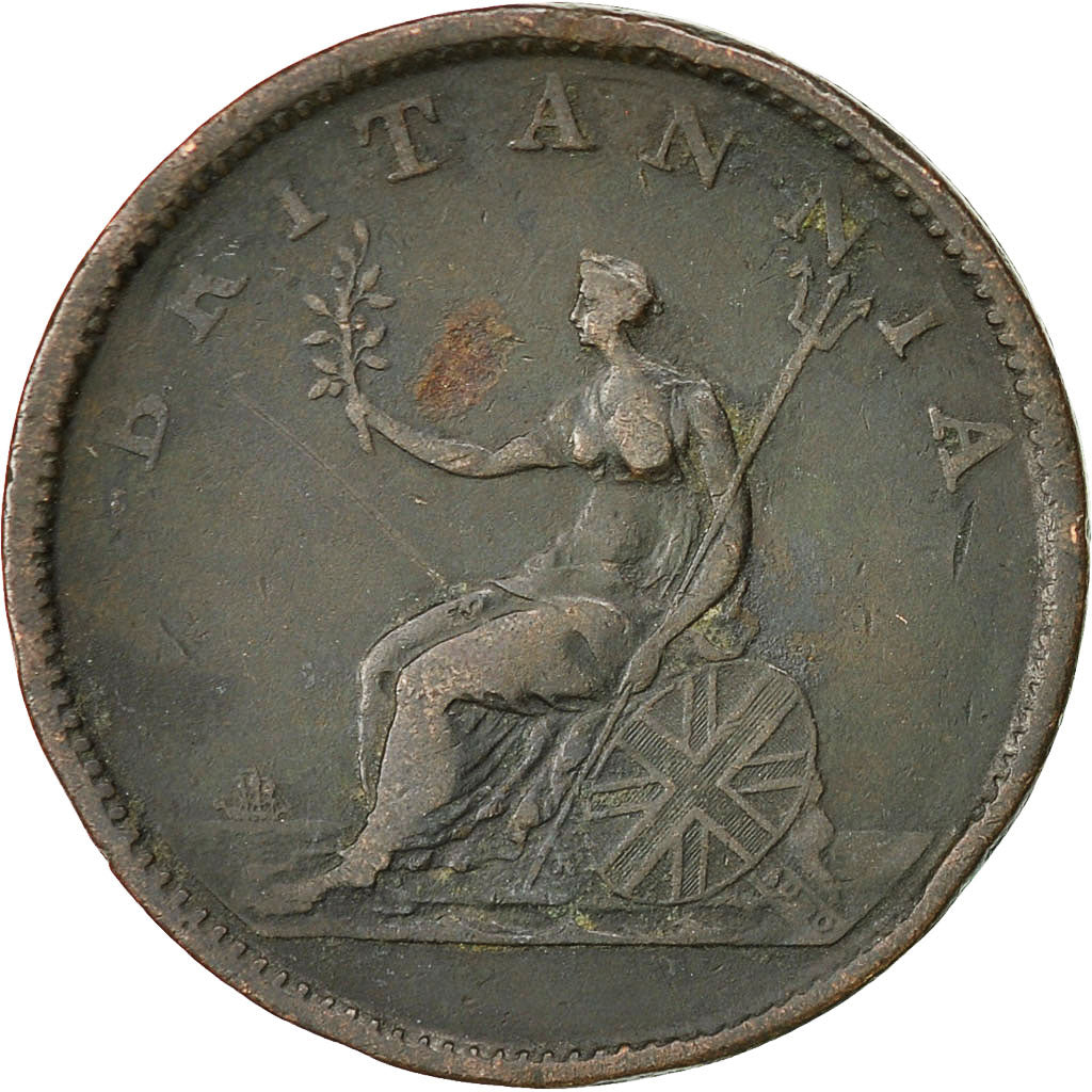 Great Britain, George III, 1/2 Penny, 1807, EF(40-45), Copper, KM:662