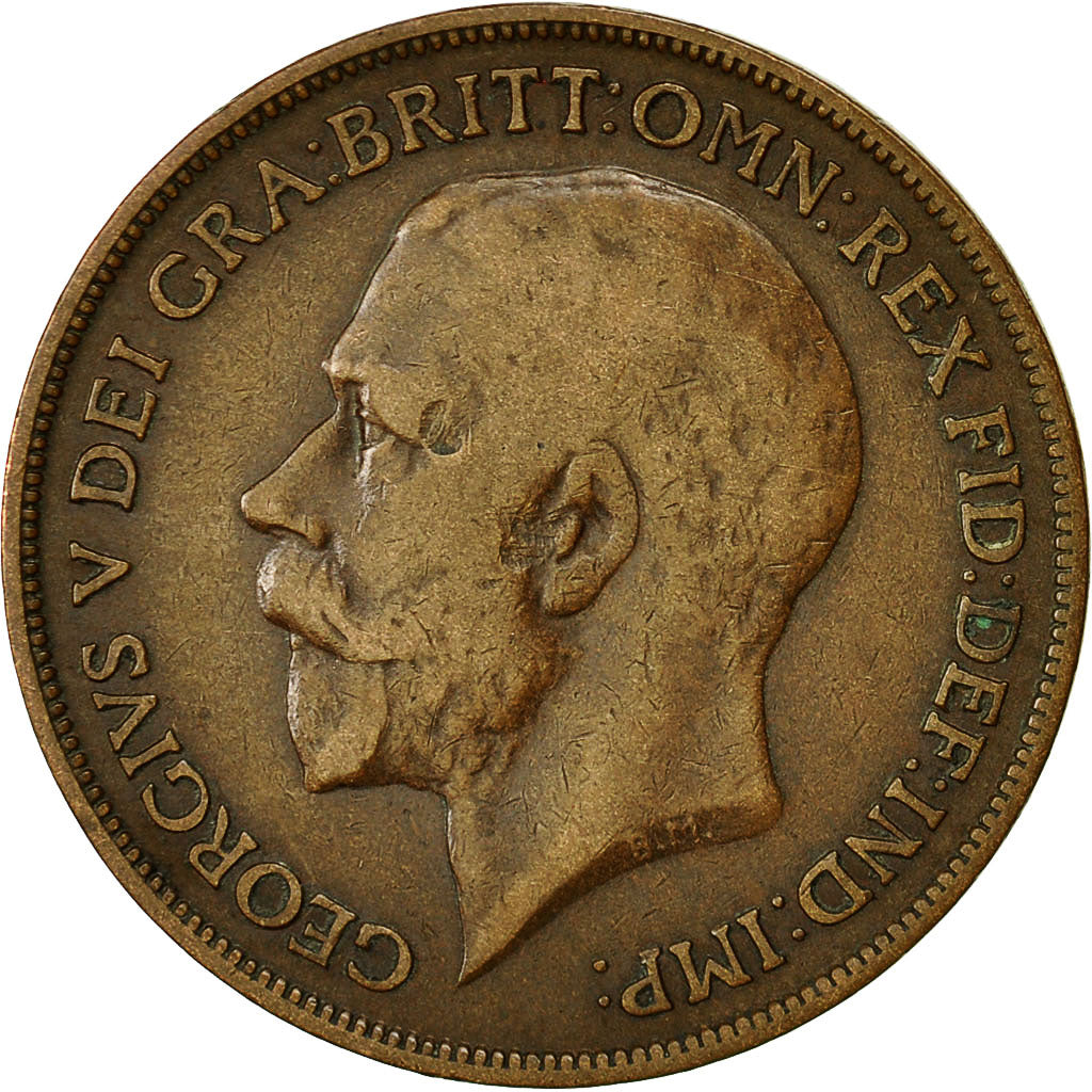Great Britain, George V, Penny, 1920, EF(40-45), Bronze, KM:810