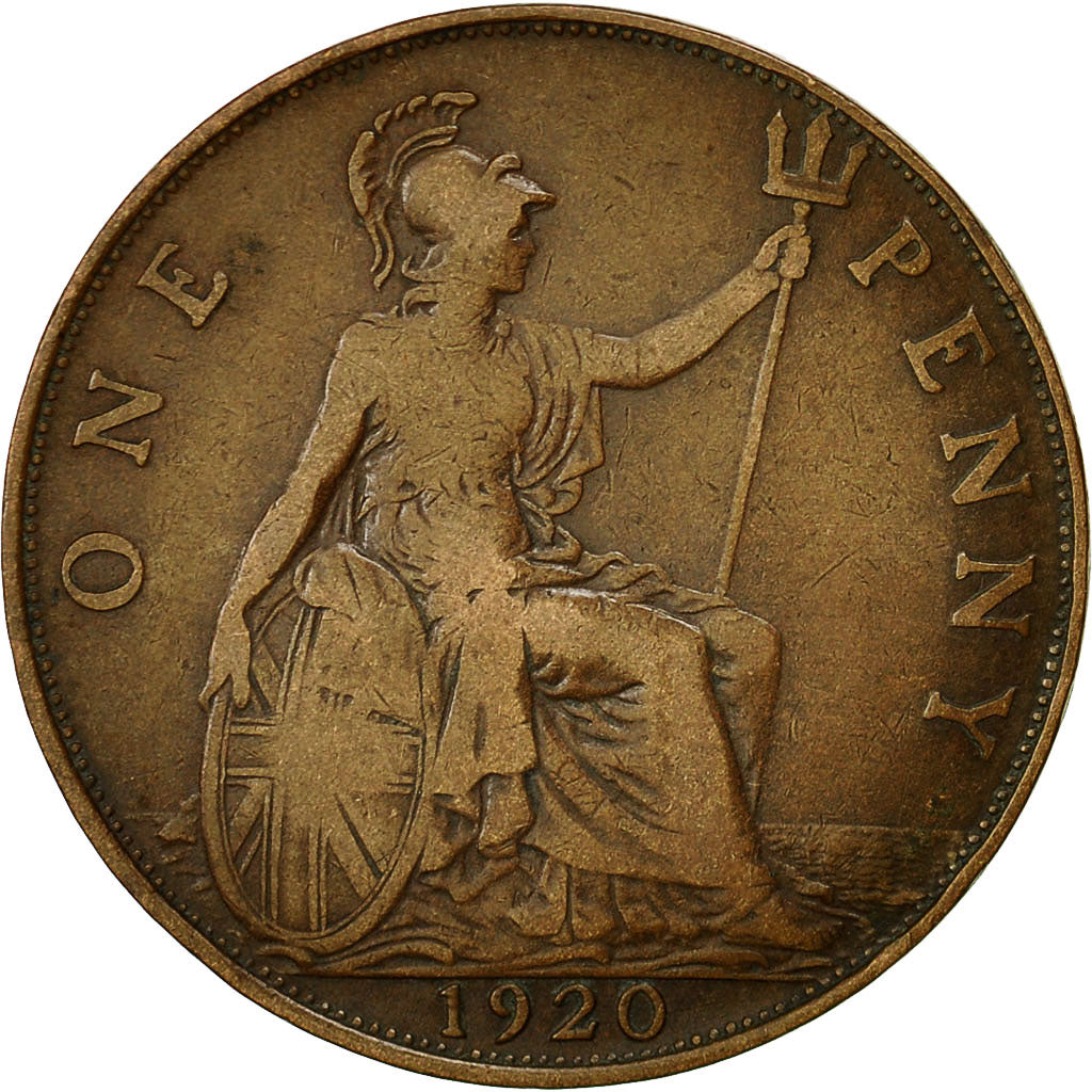 Great Britain, George V, Penny, 1920, EF(40-45), Bronze, KM:810