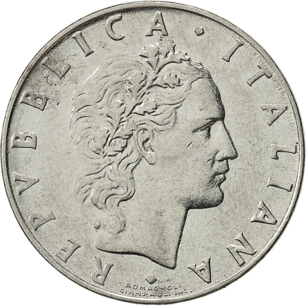 Italy, 50 Lire, 1967, Rome, AU(50-53), Stainless Steel, KM:95.1