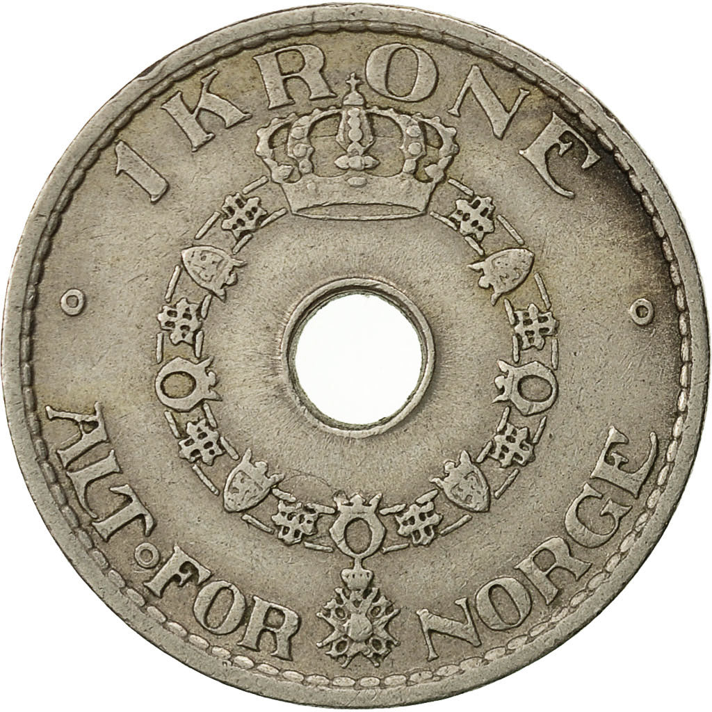 Norway, Haakon VII, Krone, 1949, EF(40-45), Copper-nickel, KM:385