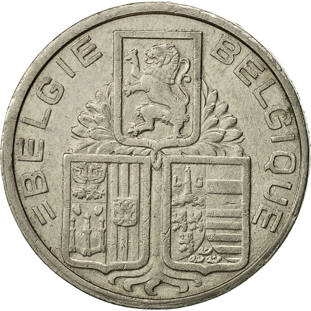 Belgium, 5 Francs, 5 Frank, 1939, AU(50-53), Nickel, KM:117.2
