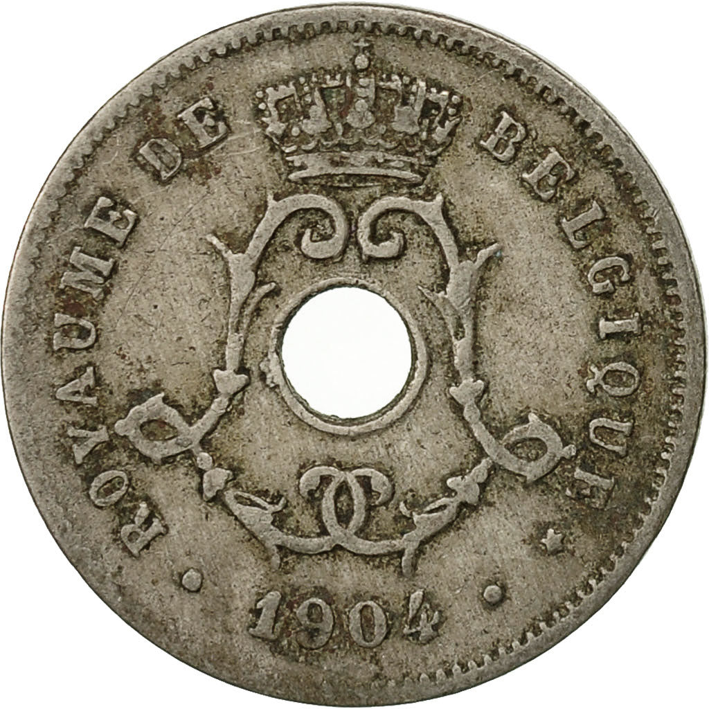 Belgium, 5 Centimes, 1904, VF(30-35), Copper-nickel, KM:54