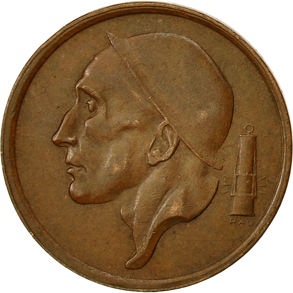 Belgium, 20 Centimes, 1954, EF(40-45), Bronze, KM:147.1