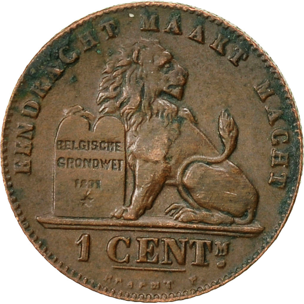 Belgium, Leopold II, Centime, 1907, EF(40-45), Copper, KM:34.1