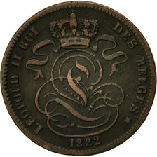 Belgium, Leopold II, Centime, 1882, VF(30-35), Copper, KM:33.1