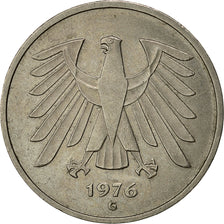 GERMANY - FEDERAL REPUBLIC, 5 Mark, 1976, Karlsruhe, AU(50-53), Copper-Nickel