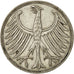 GERMANY - FEDERAL REPUBLIC, 5 Mark, 1951, Stuttgart, EF(40-45), Silver, KM:112.1