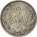 GERMANY - EMPIRE, 1/2 Mark, 1918, Muldenhütten, EF(40-45), Silver, KM:17