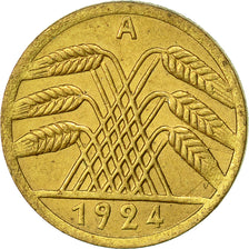 GERMANY, WEIMAR REPUBLIC, 5 Rentenpfennig, 1924, Berlin, AU(50-53)