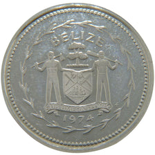 BELIZE, Cent, 1974, Franklin Mint, KM #38a, MS(65-70), Silver, 3.20