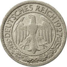 Deutschland, Weimarer Republik, 50 Reichspfennig, 1927, Berlin, SS+, Nickel