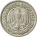 GERMANIA, REPUBBLICA DI WEIMAR, 50 Reichspfennig, 1928, Munich, BB+, Nichel