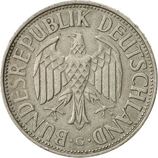 GERMANY - FEDERAL REPUBLIC, Mark, 1961, Karlsruhe, EF(40-45), Copper-nickel