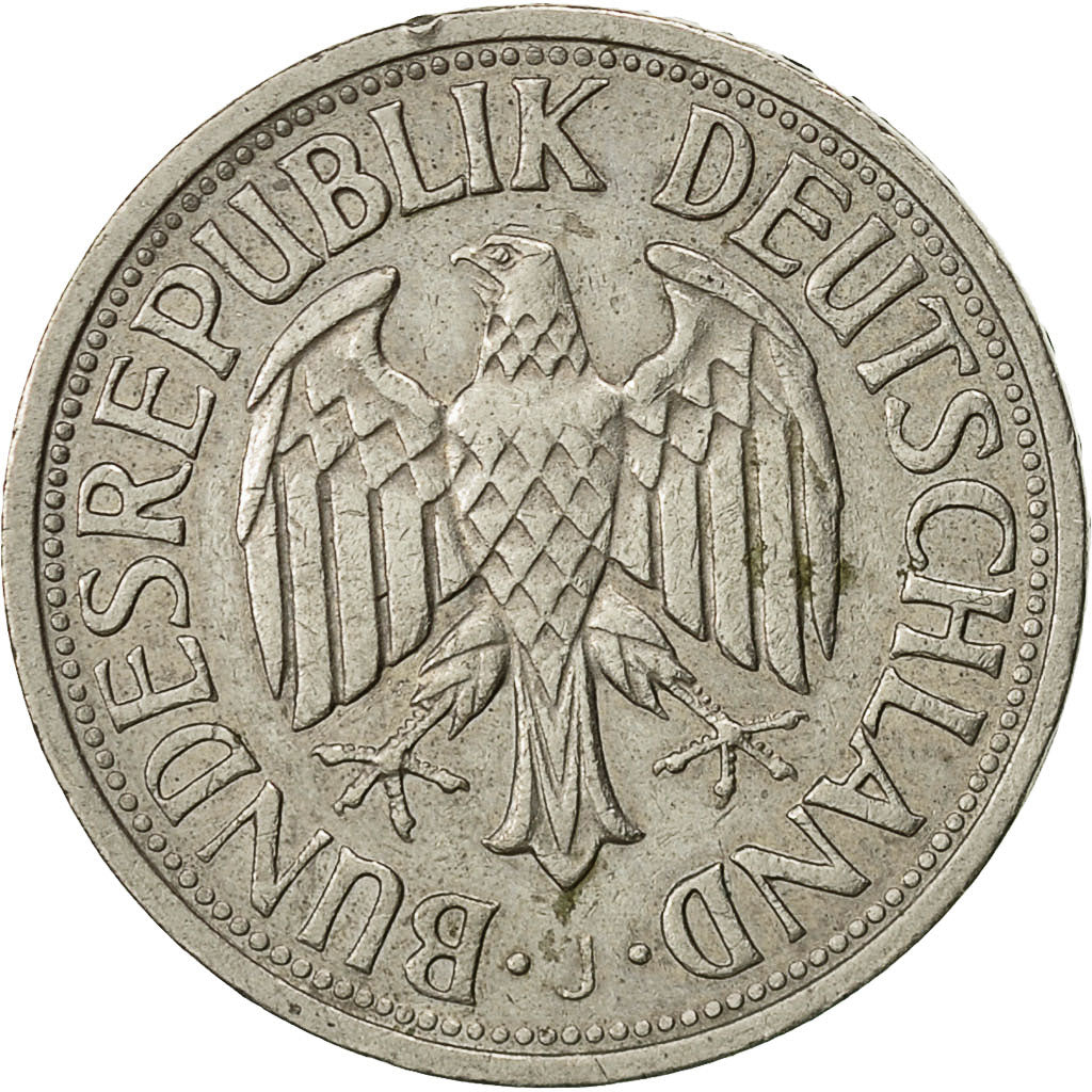 ALEMANIA - REPÚBLICA FEDERAL, Mark, 1963, Hambourg, MBC, Cobre - níquel