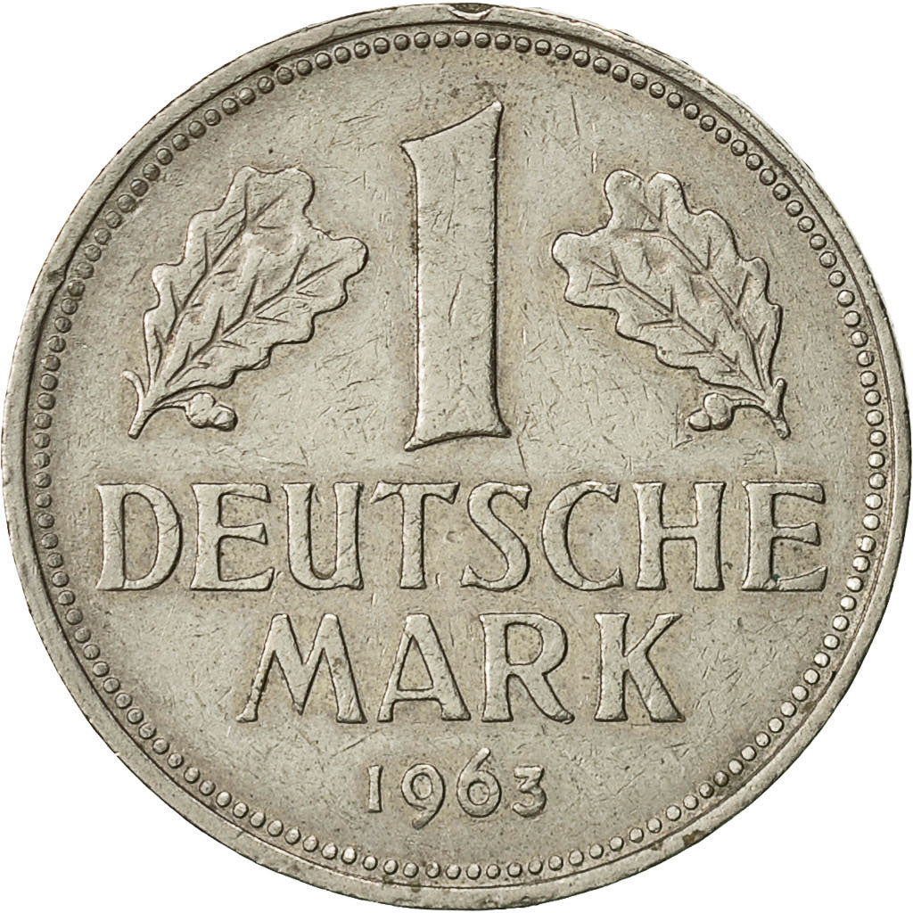 ALEMANIA - REPÚBLICA FEDERAL, Mark, 1963, Hambourg, MBC, Cobre - níquel