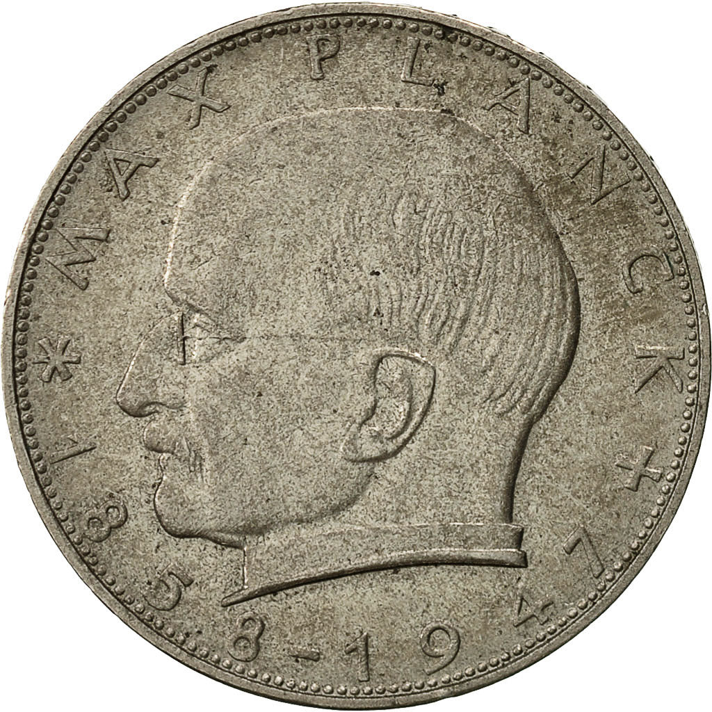 GERMANY - FEDERAL REPUBLIC, 2 Mark, 1961, Stuttgart, EF(40-45), Copper-nickel