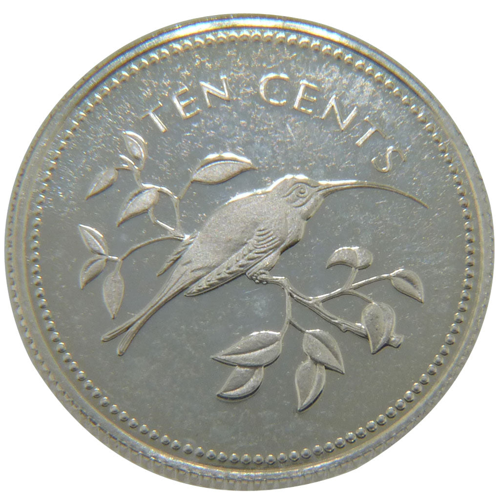 Coin, Belize, 10 Cents, 1974, Franklin Mint, MS(65-70), Silver, KM:40a