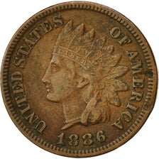 United States, Indian Head Cent, Cent, 1886, U.S. Mint, Philadelphia, EF(40-45)