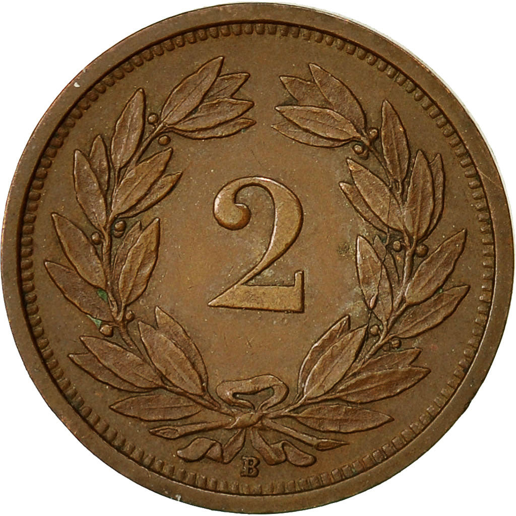Suiza, 2 Rappen, 1931, Bern, MBC+, Bronce, KM:4.2