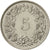 Svizzera, 5 Rappen, 1958, Bern, MB+, Rame-nichel, KM:26