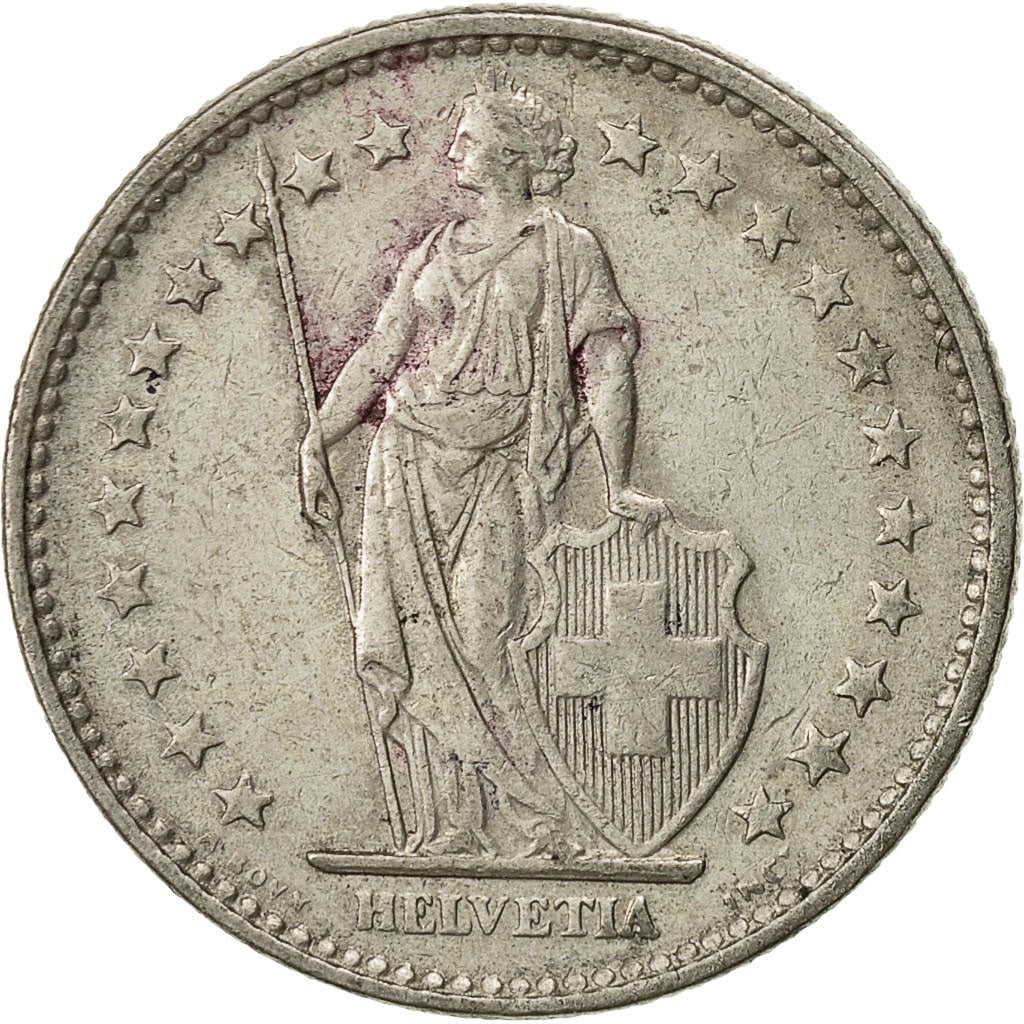 Suiza, 2 Francs, 1968, Bern, MBC, Cobre - níquel, KM:21a.1