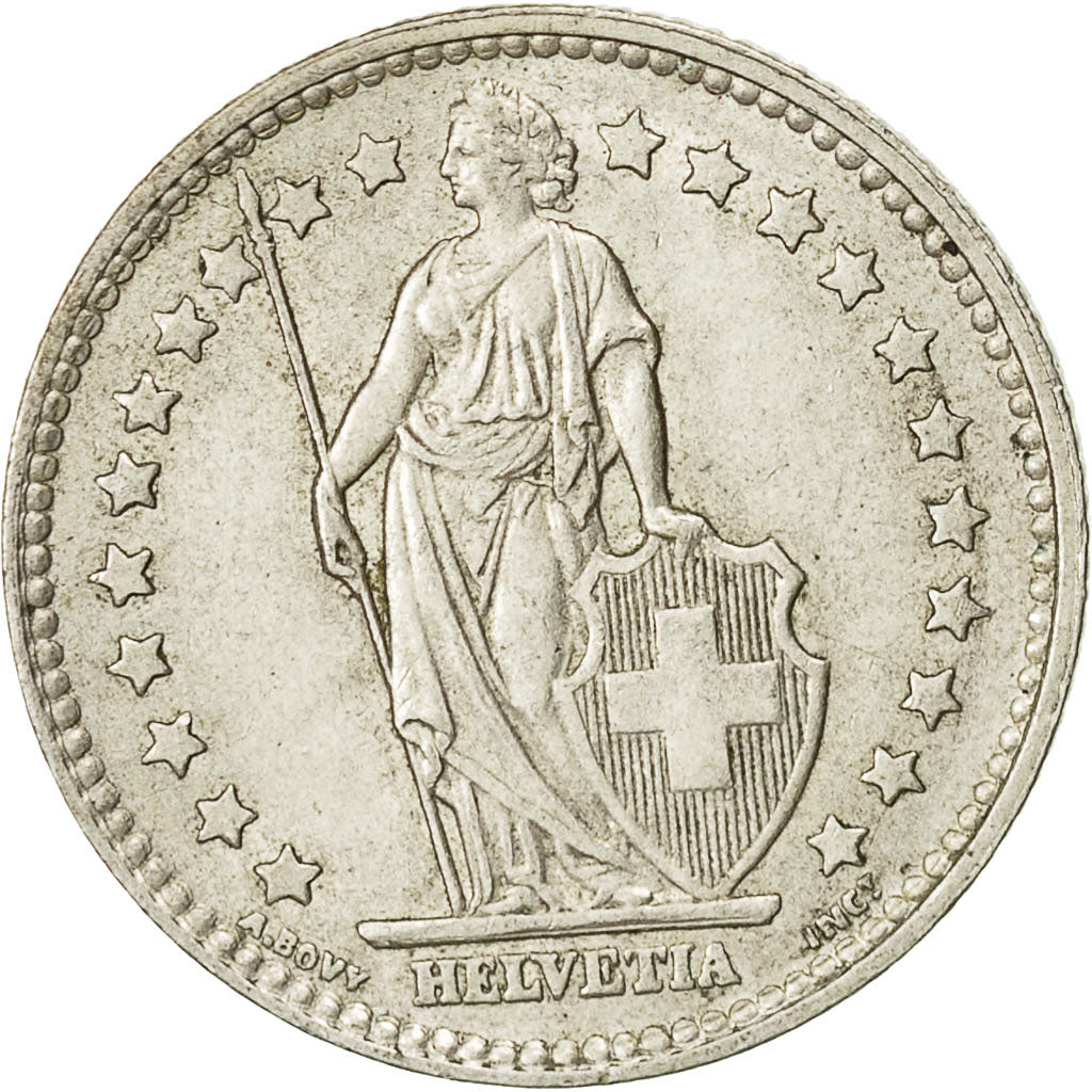 Switzerland, Franc, 1957, Bern, AU(50-53), Silver, KM:24