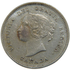 CANADA, 5 Cents, 1900, KM #2, AU(55-58), Silver, 1.20