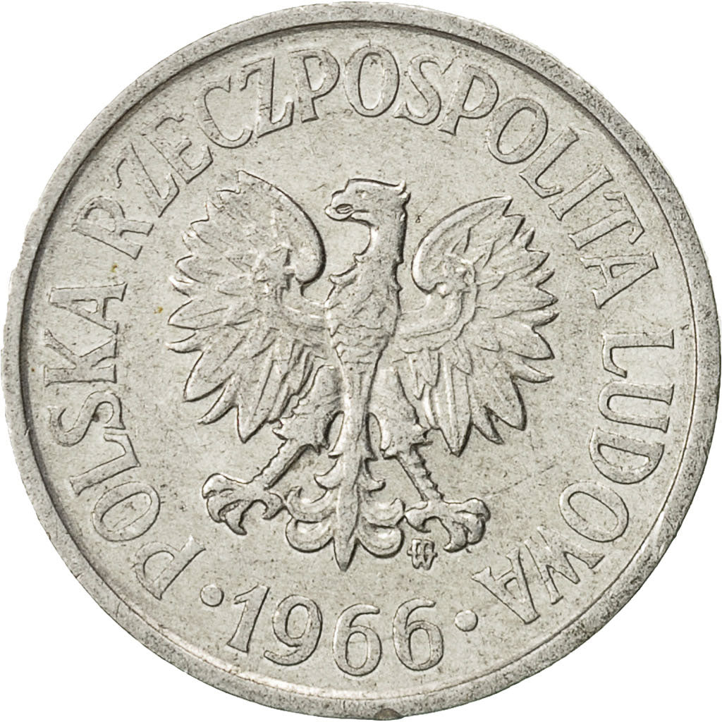 Poland, 20 Groszy, 1966, Warsaw, EF(40-45), Aluminum, KM:A47